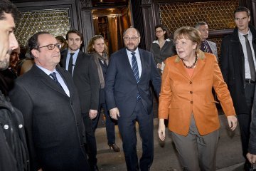 Hollande, Merkel et Schulz passent à table