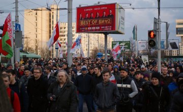 Hunderte Demonstranten in Weißrussland in Haft
