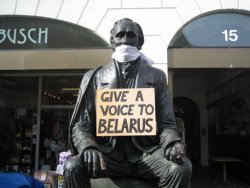 JEF Free Belarus Action – Schweigen für mehr Demokratie