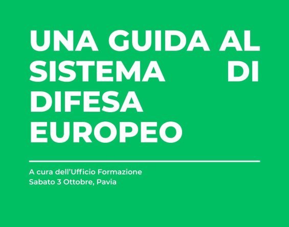Perché parlare di difesa europea?